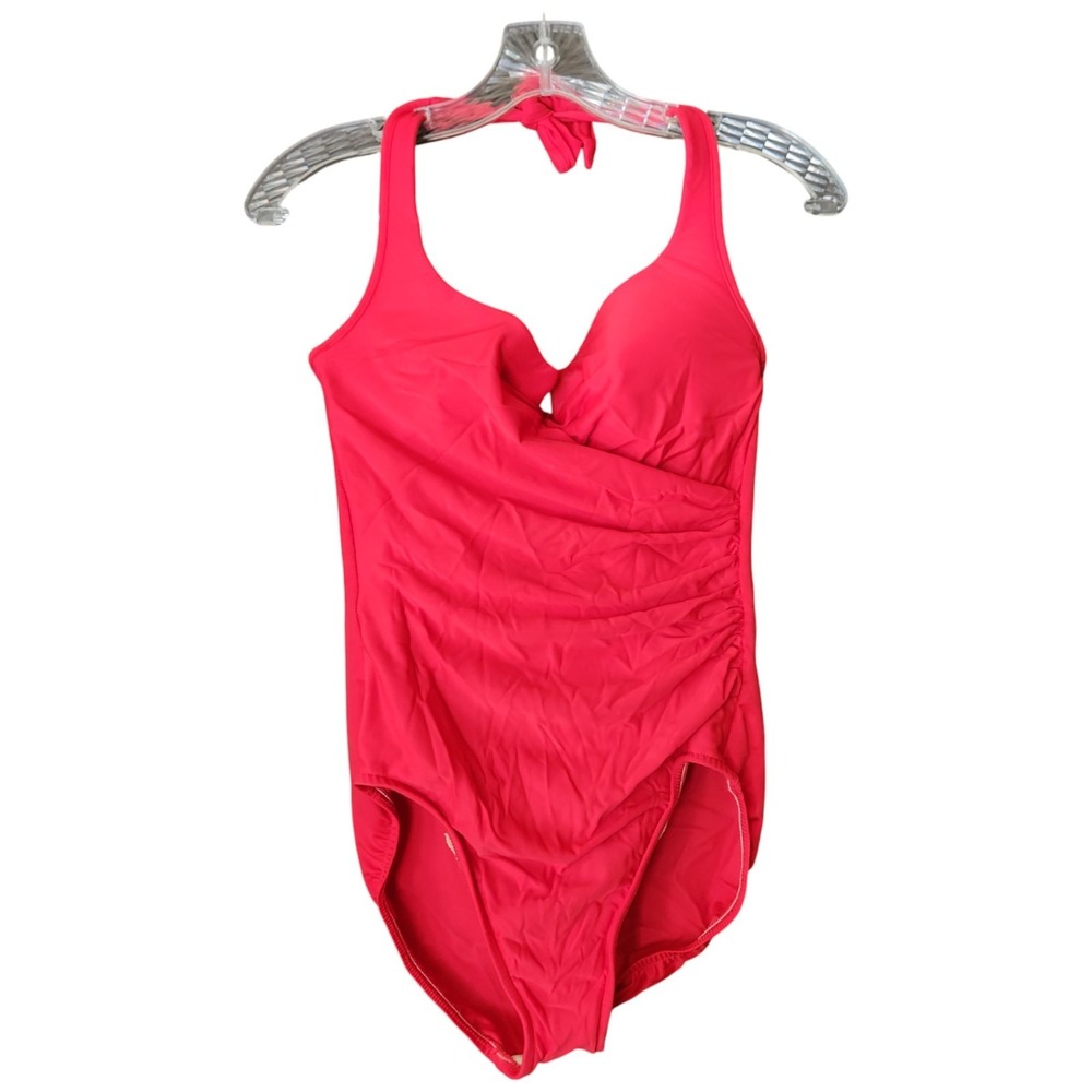 Magicsuit Womens Size 10‎ Swimsuit Wired One Piece Red Slim Vacation